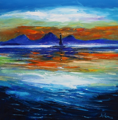 Fading Sunset Slack Tide Sound of Jura 30x30 Fading Sunset Slack Tide Sound of Jura 30x30